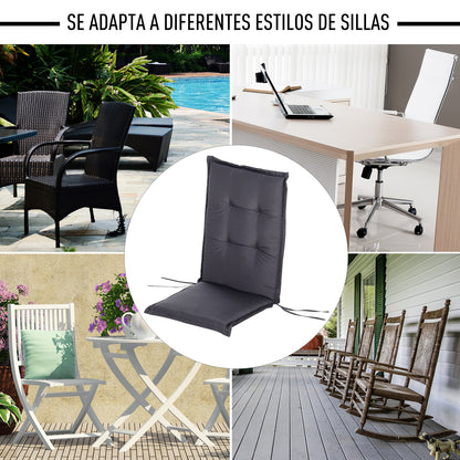 Outsunny Cojín De 2 Piezas Para Tumbona De Exterior Con Cuerda De Fijación_5