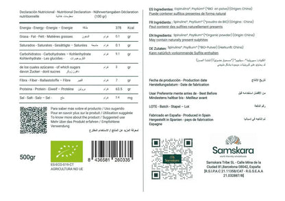 Espirulina En Polvo Bio - 250g | Superalimento Ecológico Vegano Para Batidos, Smoothies Y Zumos, Sin Azúcares Añadidos_1