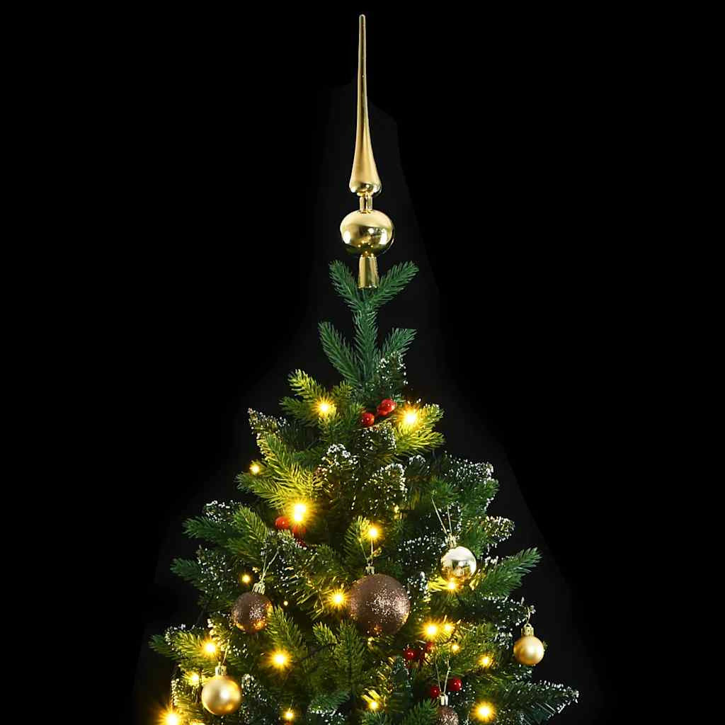Vidaxl Árbol De Navidad Artificial Con Bisagras 150 Led Y Bolas 150 Cm_1