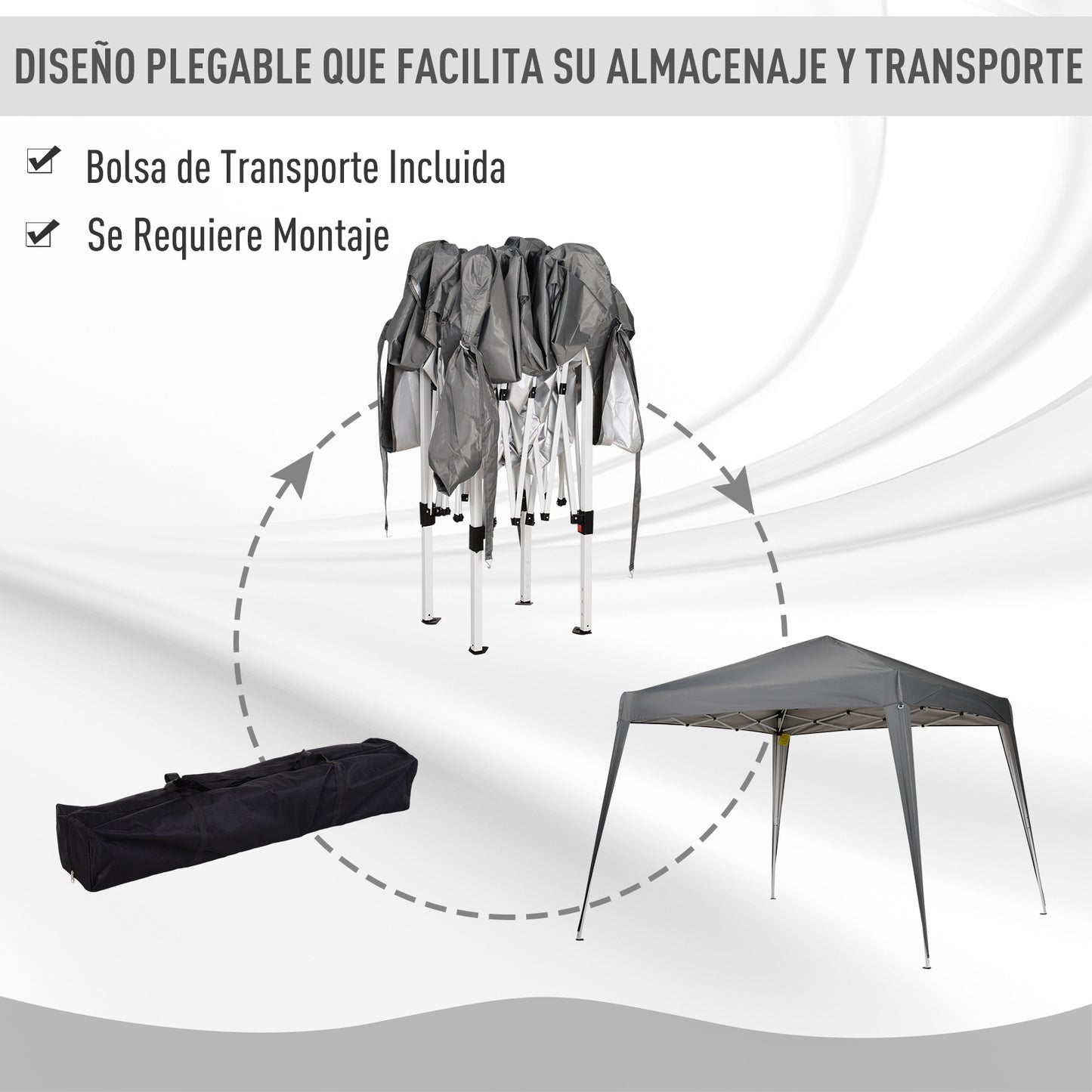 Outsunny Carpa Plegable 3x3 M_3