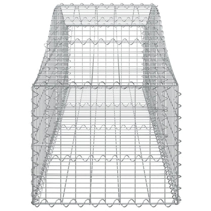 Cestas De Gaviones 10 Uds Forma De Arco Hierro 200x50x40/60 Cm_4