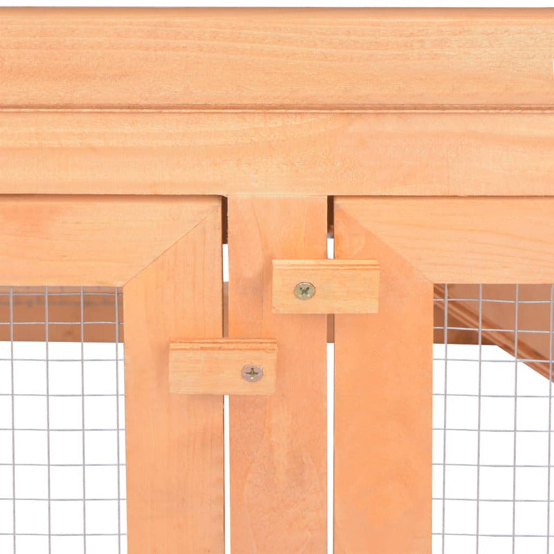 Vidaxl Conejera Jaula De Animales Con Patio Exterior Madera_5