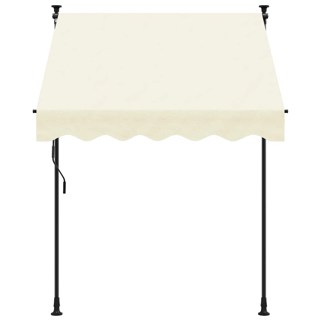 Toldo Retráctil Tela Y Acero Crema 200x115 Cm_2