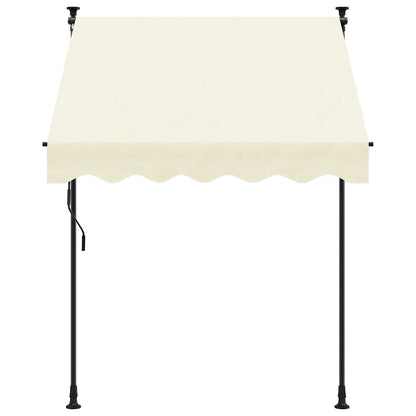 Toldo Retráctil Tela Y Acero Crema 200x115 Cm_2