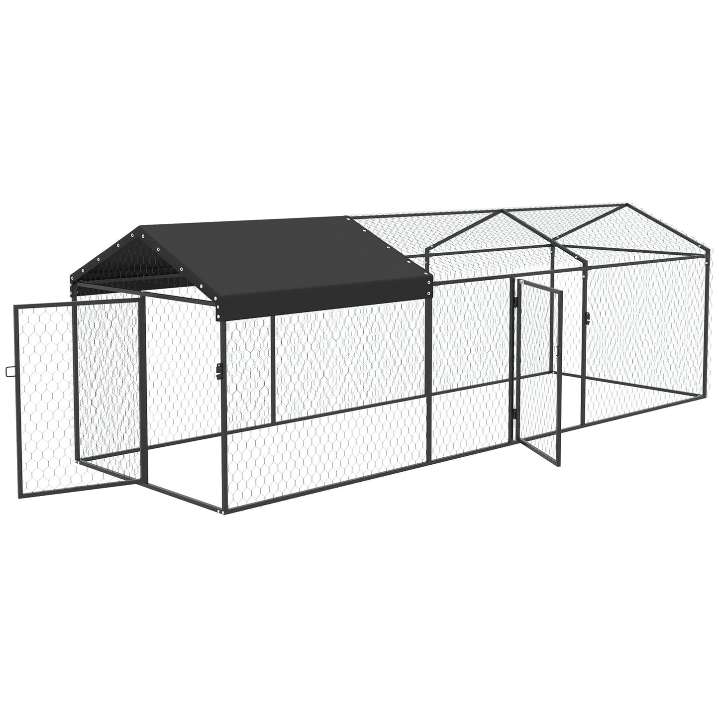 Pawhut Gallinero Para Exterior Grande 3x1x1 M Con Cubierta Anti-uv E Impermeable_3