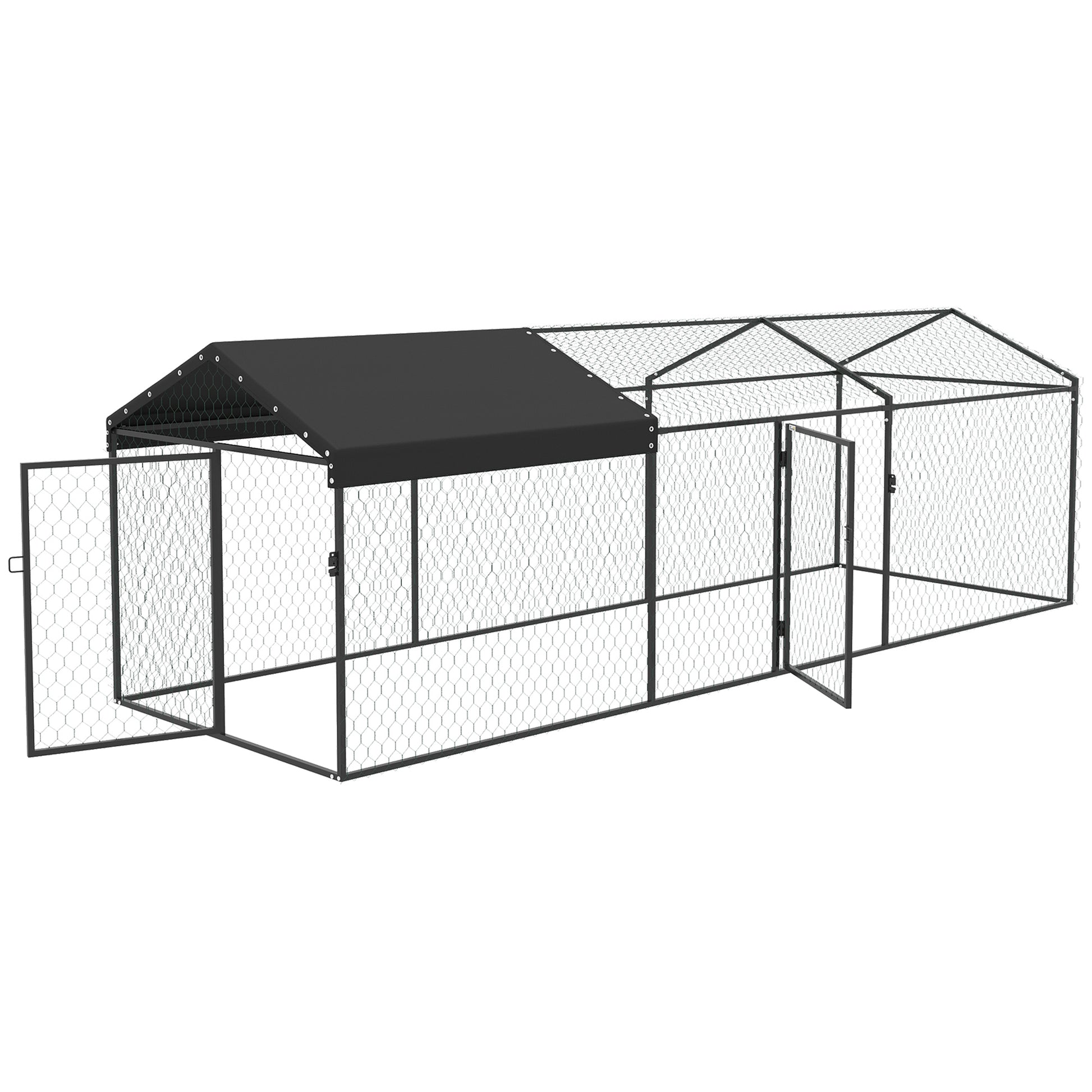 Pawhut Gallinero Para Exterior Grande 3x1x1 M Con Cubierta Anti-uv E Impermeable_3