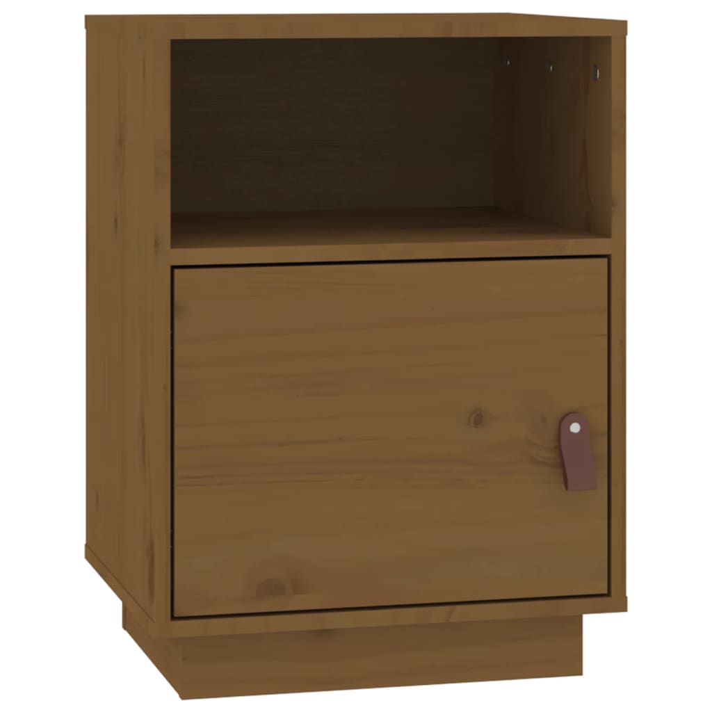 Mesitas De Noche 2 Uds Madera De Pino Marrón Miel 40x34x55 Cm_4