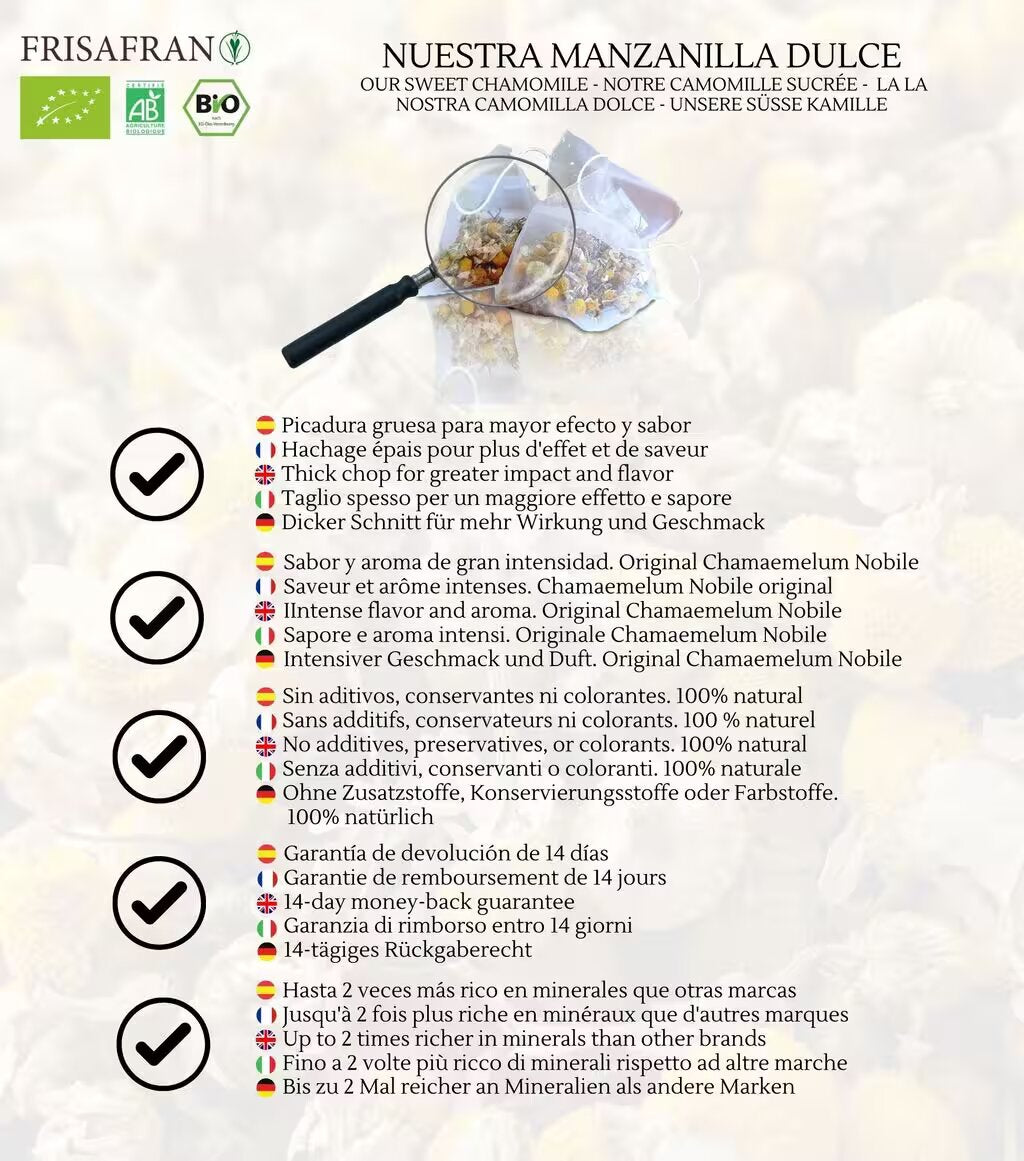 Infusión De Manzanilla Dulce En Pirámides Ecológica | Frisafran 60 Uds_4