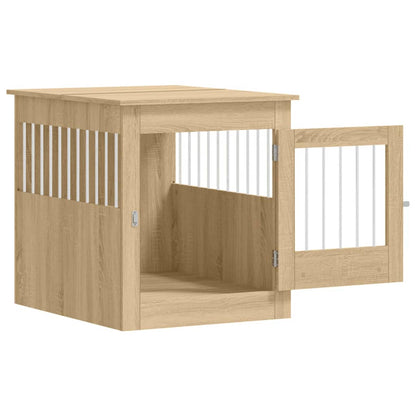 Jaula Para Perros Madera Ingeniería Roble Sonoma 64,5x80x71 Cm_5