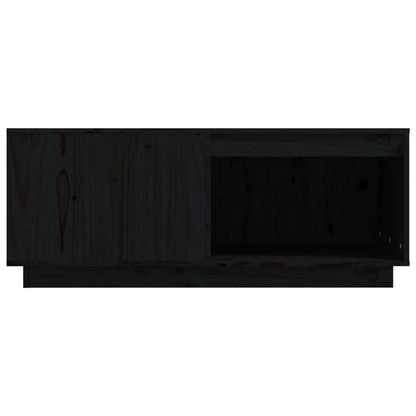 Mesa De Centro Madera Maciza De Pino Negro 100x101x40,5 Cm_3