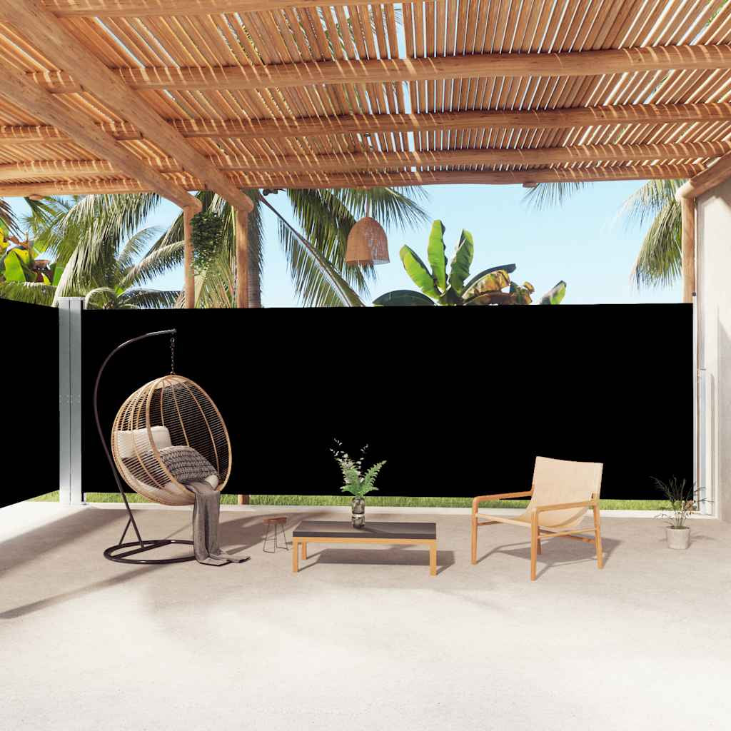 Vidaxl Toldo Lateral Retráctil Negro 200x1000 Cm_1