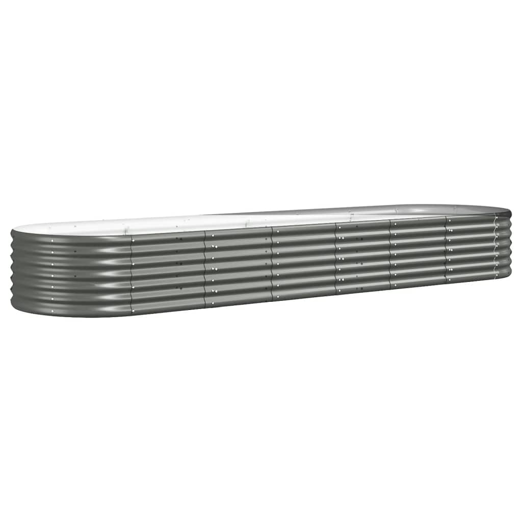 Jardinera Arriate Acero Galvanizado Gris 296x80x36 Cm_0