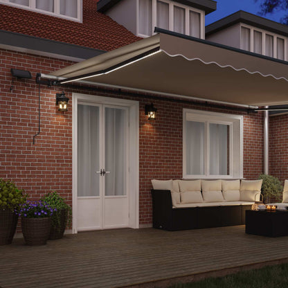 Toldo Retráctil Beige 500 X 300 Cm Tela Y Aluminio_2