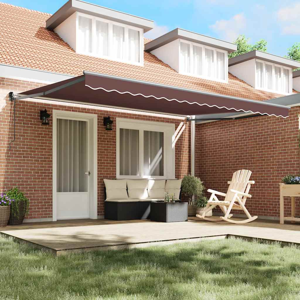 Toldo Retráctil Automático Marrón 450x300 Cm_2