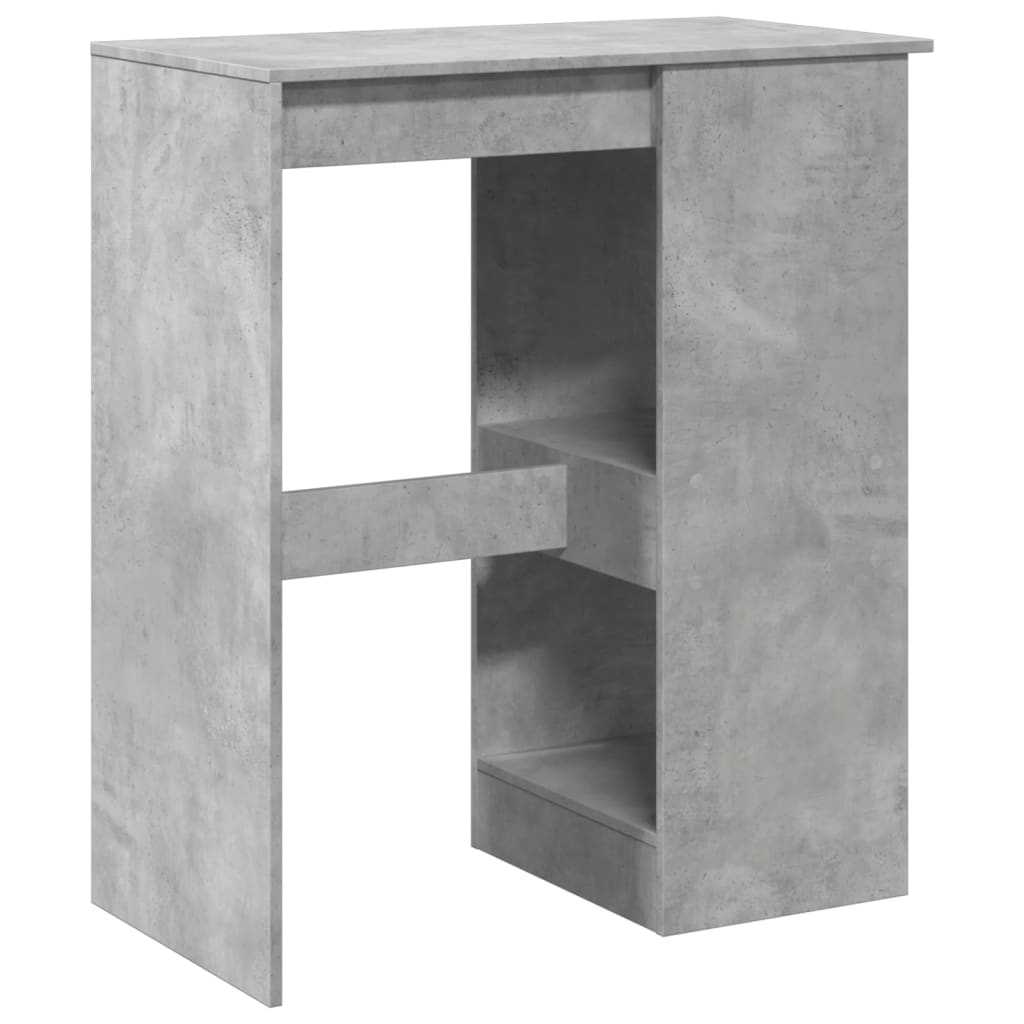 Mesa Alta Con Estantes Madera Gris Hormigón 90x47,5x103,5 Cm_4