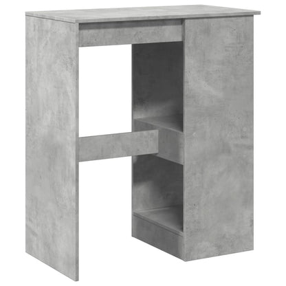 Mesa Alta Con Estantes Madera Gris Hormigón 90x47,5x103,5 Cm_4