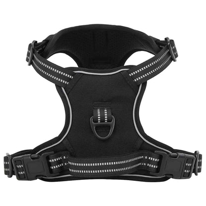 Arnés Para Perros Con Bandas Reflectantes Ajustables Negro L_0