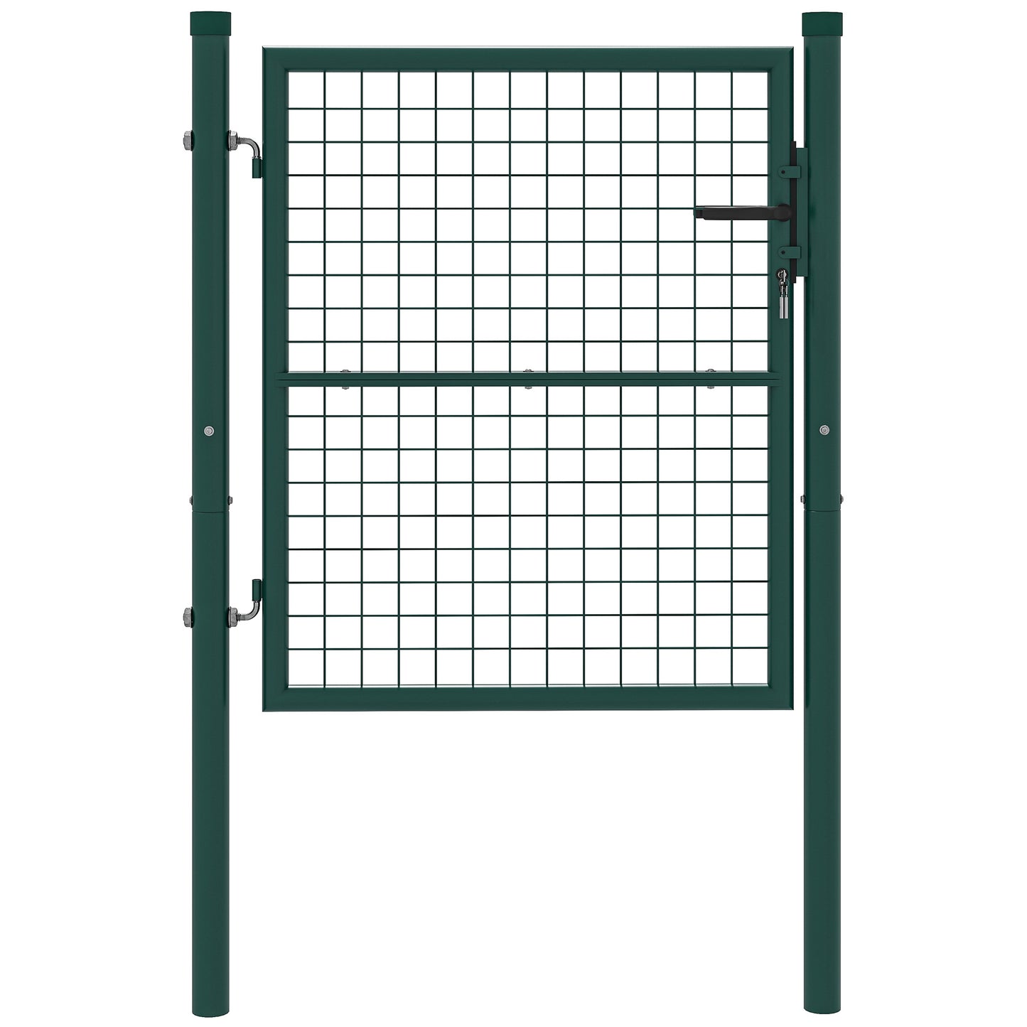 Outsunny Puerta De Jardín 100x79 Cm Con Asa Cerradura Y 3 Llaves Verde_0