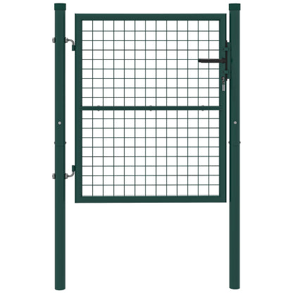 Outsunny Puerta De Jardín 100x79 Cm Con Asa Cerradura Y 3 Llaves Verde_0