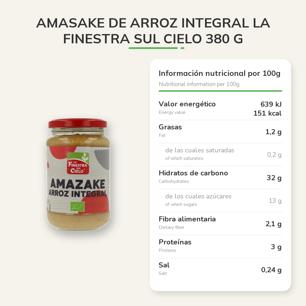 Información nutricional