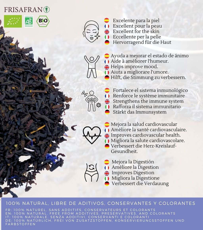 Té Negro Earl Grey  Ecológico Pirámides | Calidad | Frisafran 30 Uds_2