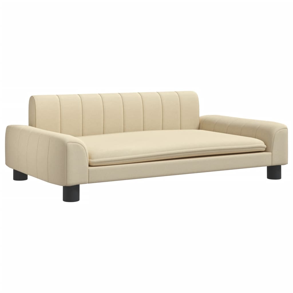 Cama Para Perros De Tela Crema 90x53x30 Cm / Vetonek_0