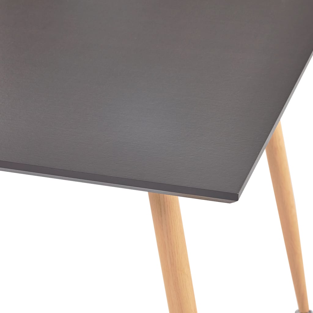Mesa De Comedor Mdf Gris Y Color Roble 80,5x80,5x73 Cm_1