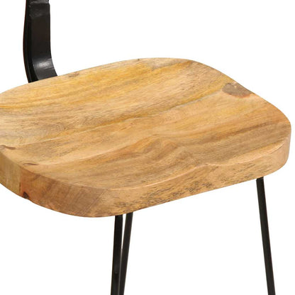 Taburetes De Barra 2 Uds Madera Maciza De Mango 49x43x79 Cm_4