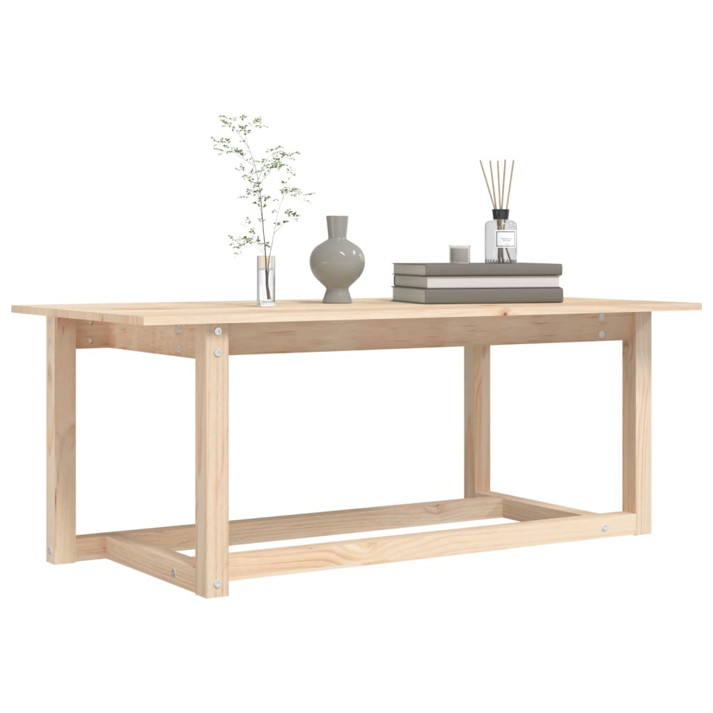 Mesa De Centro De Madera Maciza De Pino 110x55x45 Cm_4