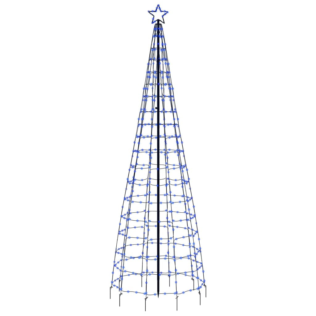 Vidaxl Árbol De Navidad Led Con Estacas 570 Leds Azul 300 Cm_3