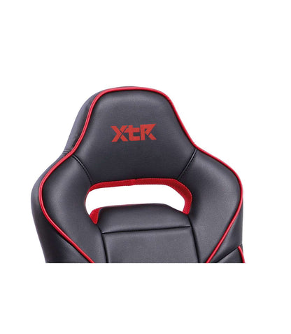 Sillón Giratorio Xtr Junior Regulable En Altura En Símil Piel Negro/rojo, 98-108 Cm(alto_2
