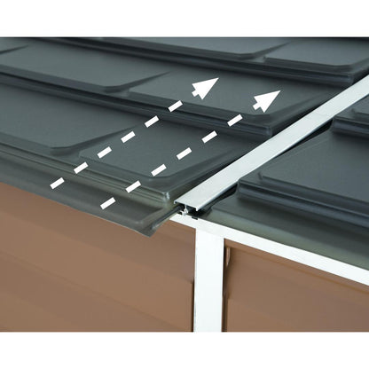 Cobertizo de jardín Pent 17x117 cm ambar