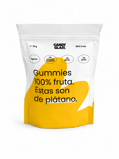 Gummies 100% Fruta Pack De 5 Plátano – Snack Saludable Vegano Sin Azúcares Añadidos_0