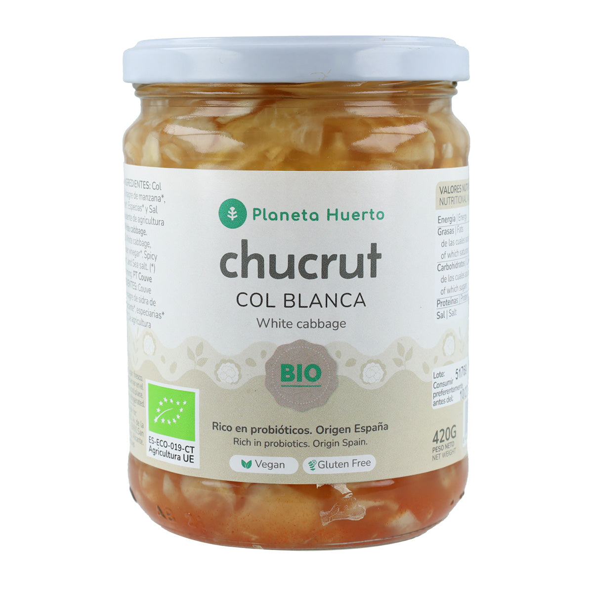 Chucrut Col Blanca ECO Planeta Huerto 420 g