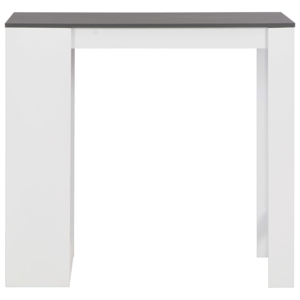 Mesa Alta De Cocina Con Estantería Blanca 110x50x103 Cm_0