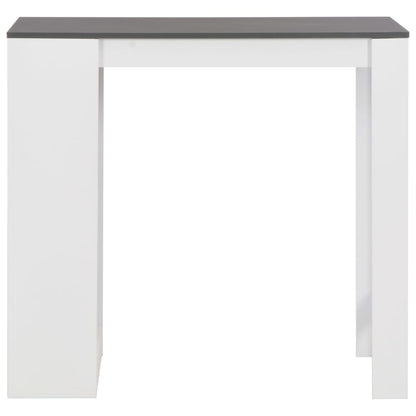 Mesa Alta De Cocina Con Estantería Blanca 110x50x103 Cm_0