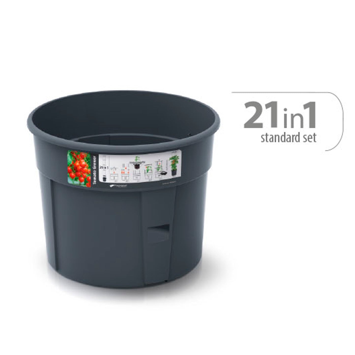 Macetas Grow 2 Para Tomates Ø39,2cm Antracita, Riego Directo A Raíces 28l_3