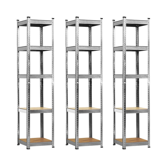 Pack 3 Estanterías Modulares Con 5 Baldas Ajustables 180x40x40cm 7house_0