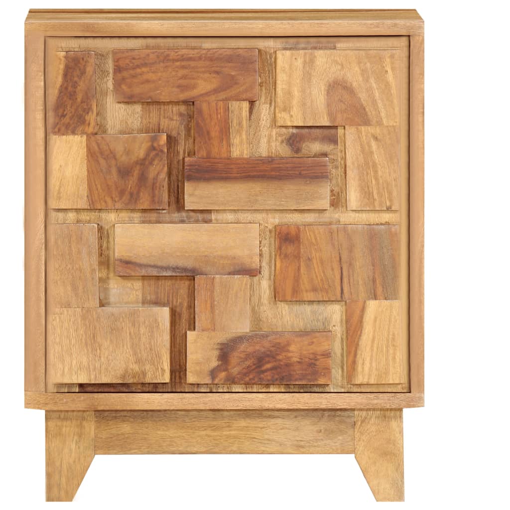 Mesita De Noche Madera Maciza 40x30x50 Cm_0
