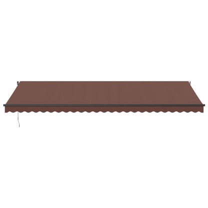 Toldo Retráctil Automático Con Luces Led Marrón 600x350 Cm_3
