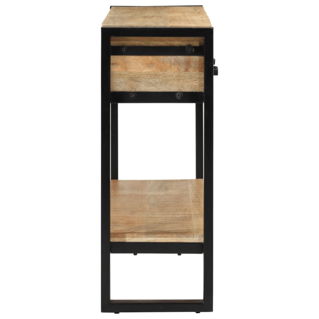 Mesa Consola Madera Maciza De Mango Rugosa 110x30x76 Cm_3