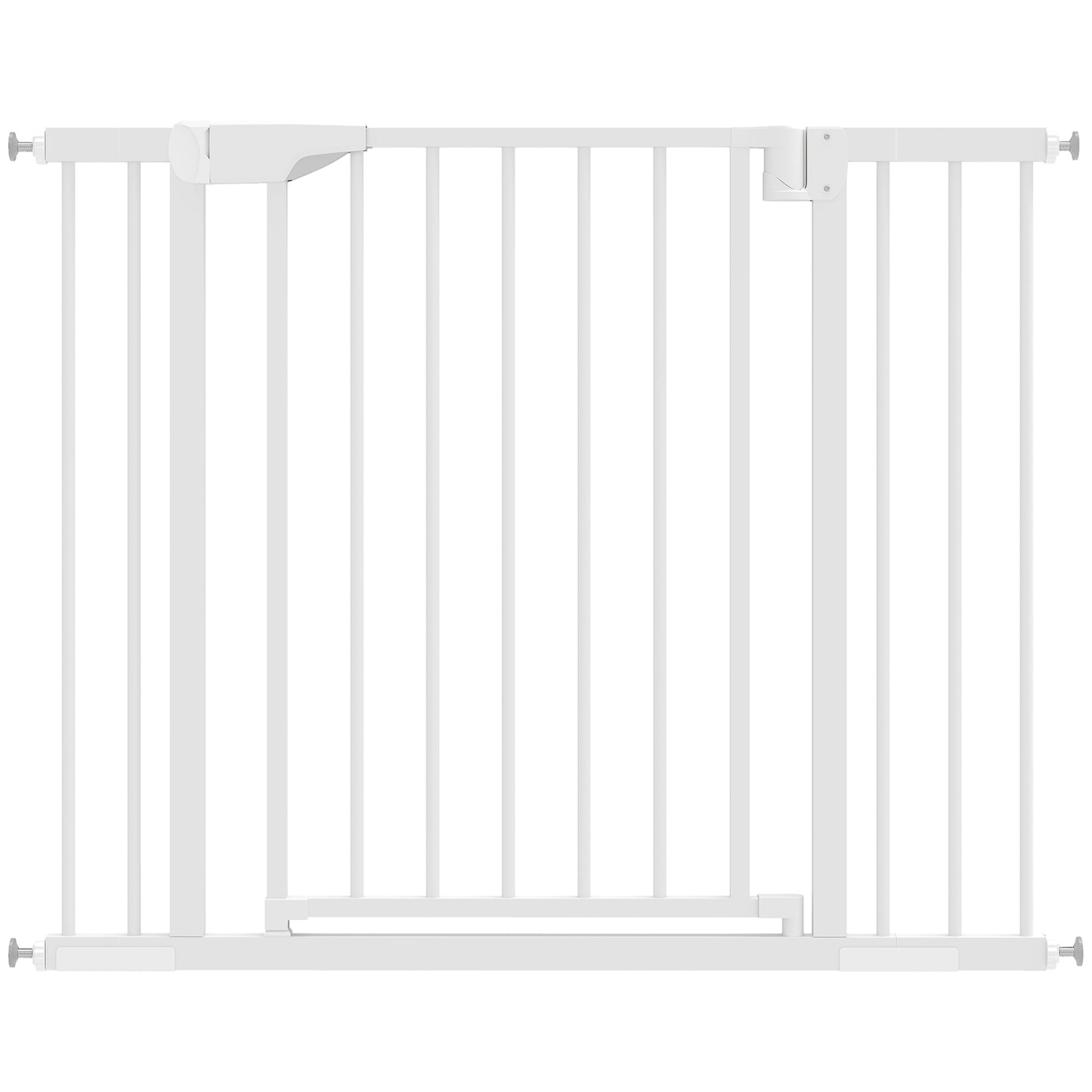 Pawhut Barrera De Seguridad Para Niños Y Perros Ancho De 76-102 Cm Blanco_0