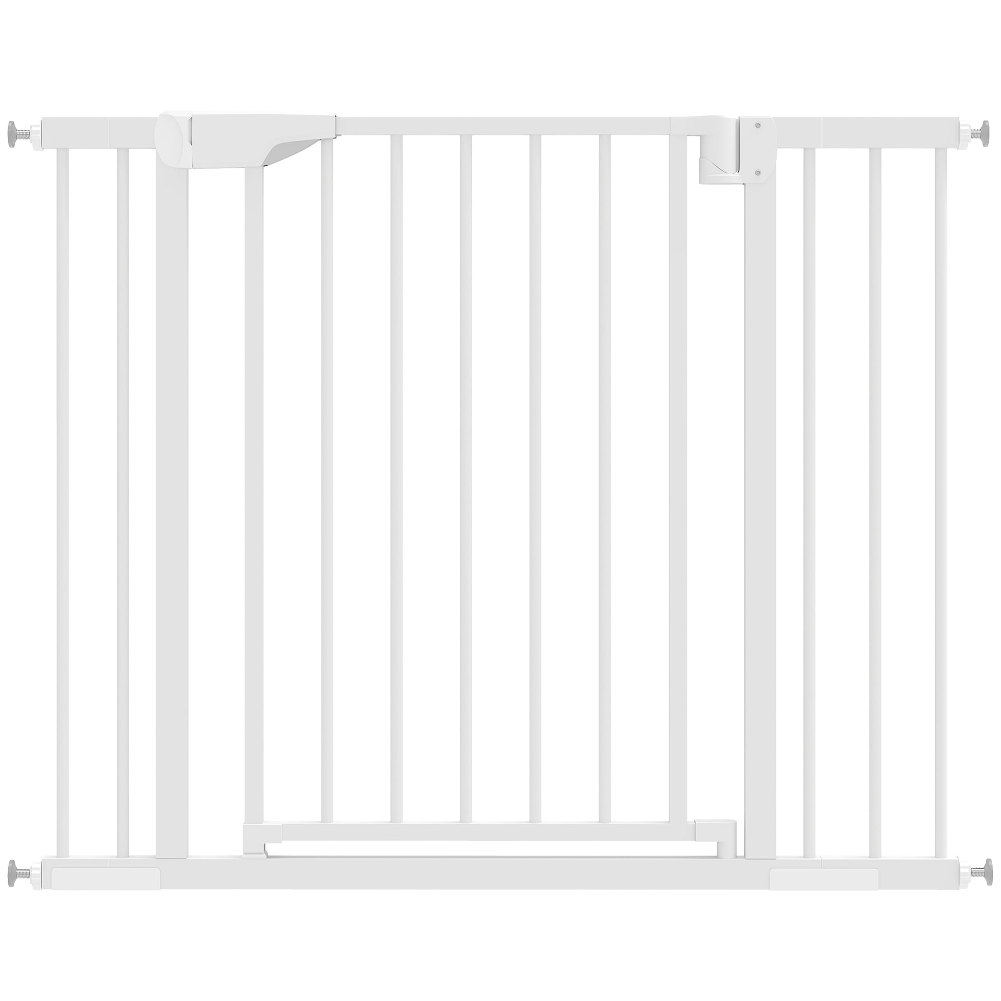 Pawhut Barrera De Seguridad Para Niños Y Perros Ancho De 76-102 Cm Blanco_0