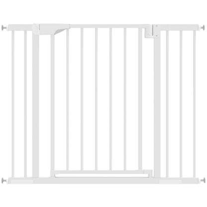 Pawhut Barrera De Seguridad Para Niños Y Perros Ancho De 76-102 Cm Blanco_0
