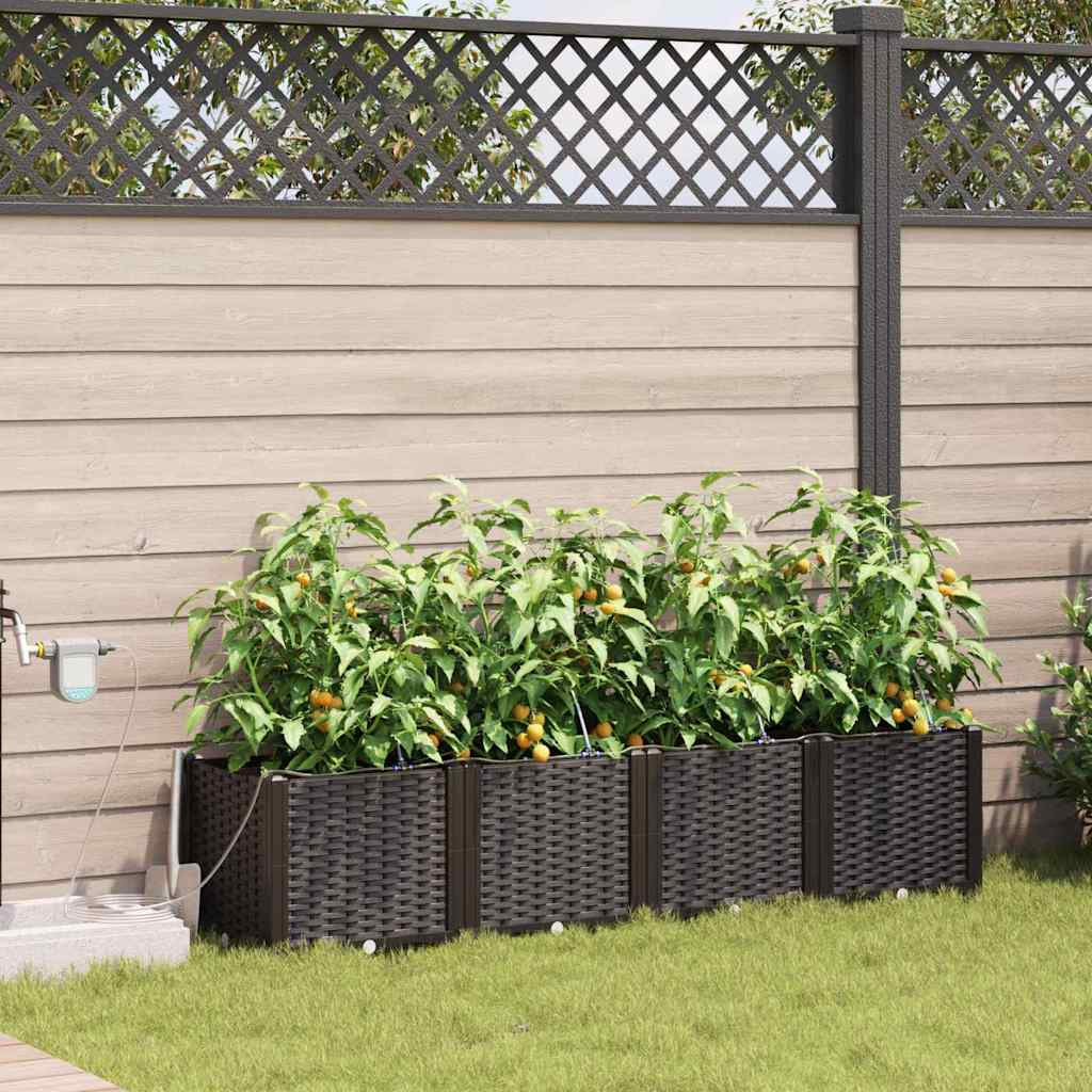 Vidaxl Jardineras Marrón 160 X 40 X 37.5 Cm Acero_1