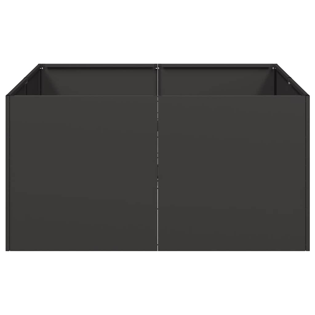 Jardinera De Acero Laminado En Frío Negro 80x80x40 Cm_3
