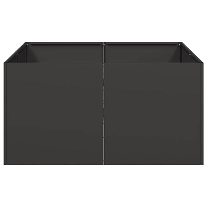 Jardinera De Acero Laminado En Frío Negro 80x80x40 Cm_3