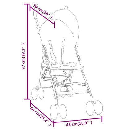 Vidaxl Silla De Paseo De Bebé Acero Gris Claro Y Negro_2