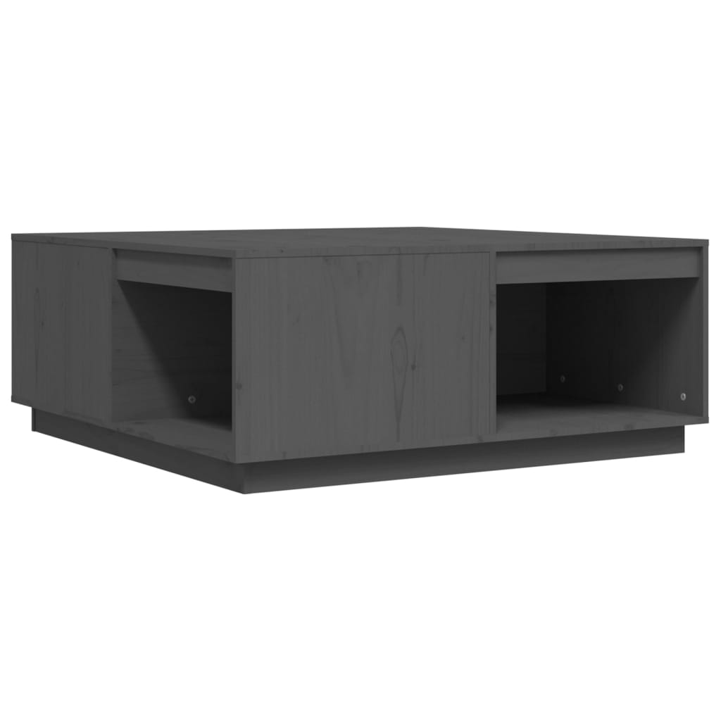 Mesa De Centro Madera Maciza De Pino Gris 100x101x40,5 Cm_0