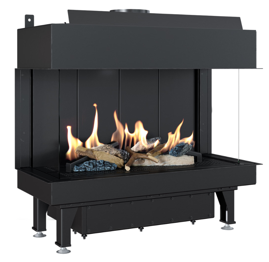 Bricosol Chimenea De Gas Kratki Leo 70 Tres Lados Propano ∅ 100/150 4,8 Kw_0